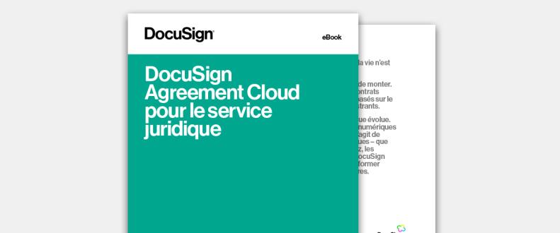 Couverture du livret électronique - DocuSign Agreement Cloud pour le service juridique