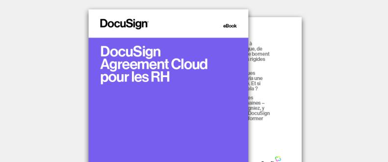 Couverture du livret électronique "DocuSign Agreement Cloud pour la fonction RH"