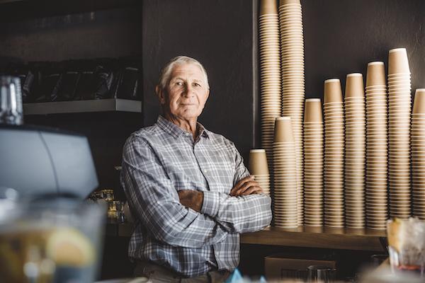 small business owner in his coffee shop