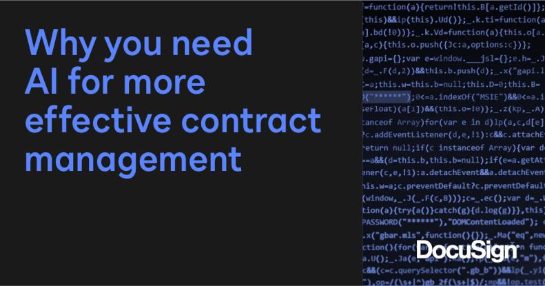 why you need ai for more effective contract management