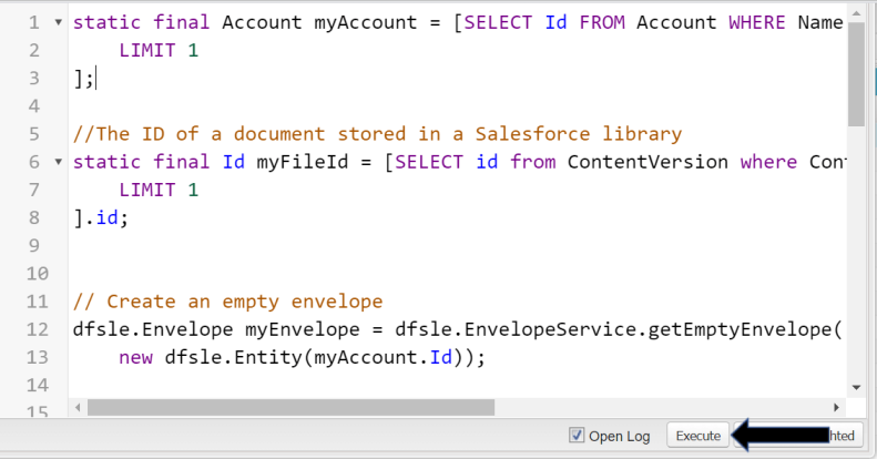 Executing your code in the Salesforce Developer console