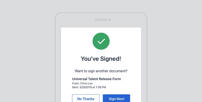 Sign Next feature in DocuSign
