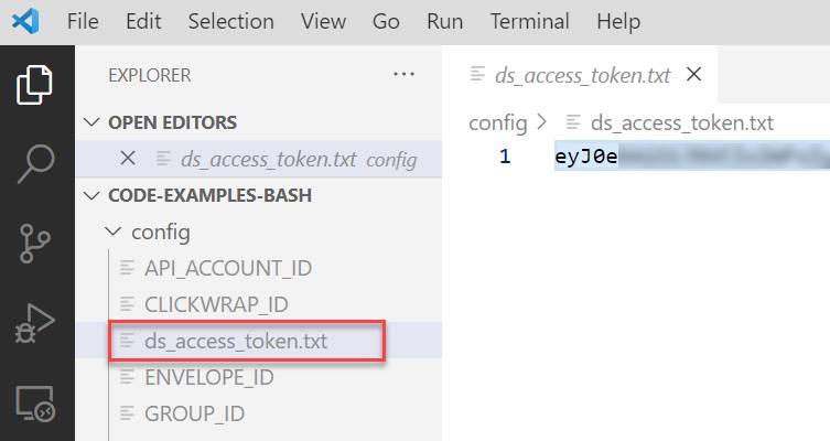 Finding your token in the Bash code launcher project