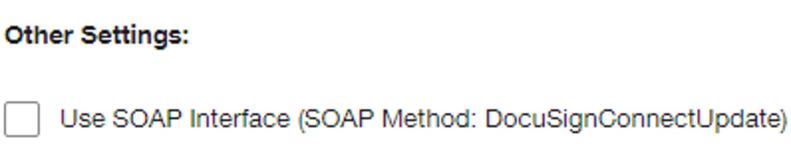 DocuSign Connect SOAP setting