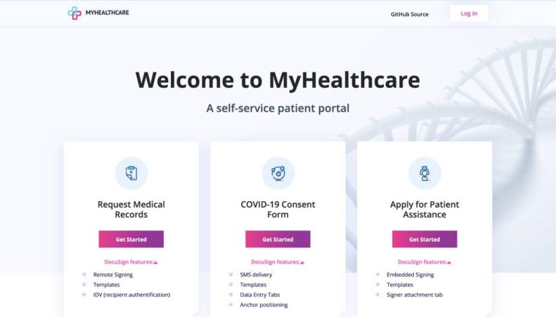 Sample app, MyHealthcare