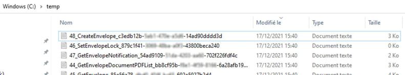 API log files in Windows Explorer