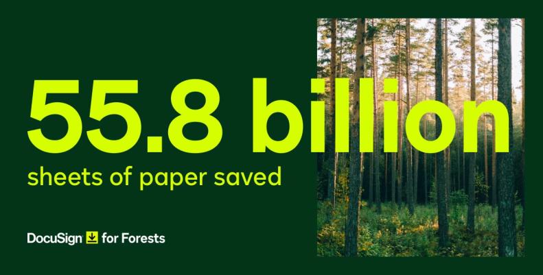 55.8 billion sheets of paper saved