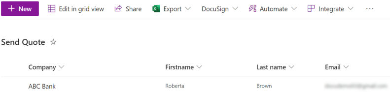 SharePoint list for the workflow