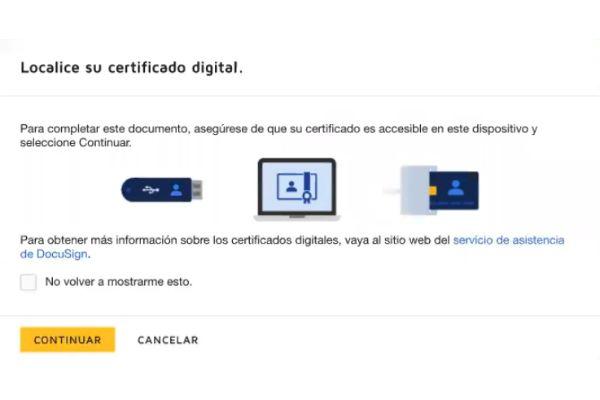 Localizar certificado digital