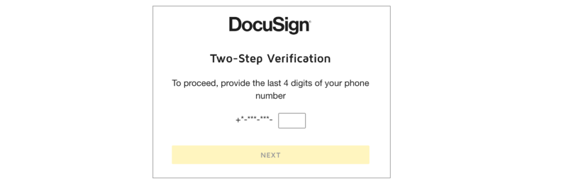 DocuSign Part 11 SMS authentication 8