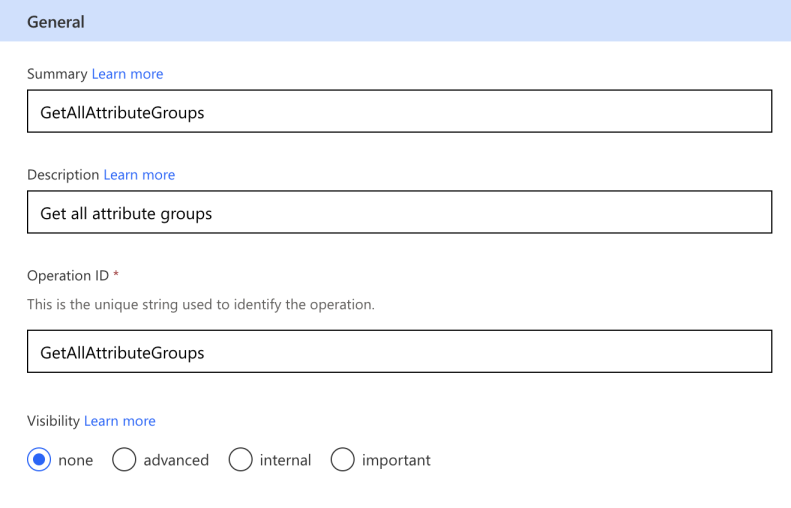 Fill out the form to specify the API call you’re using in this action