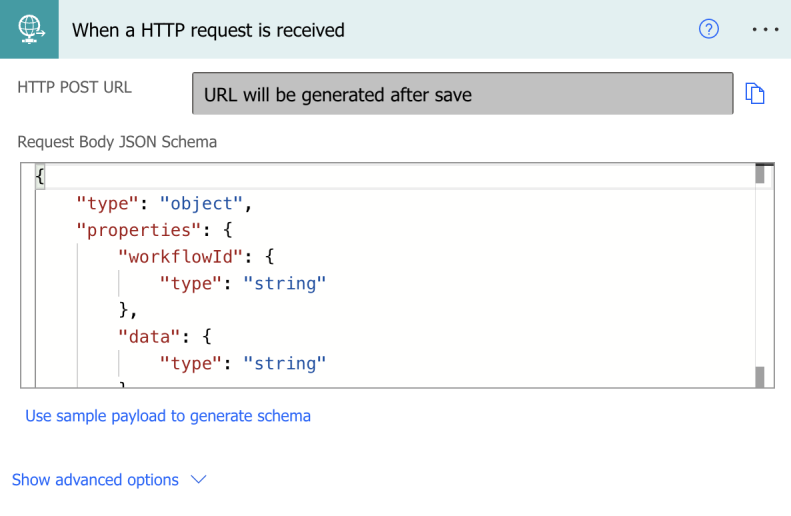 Trigger for when a HTTP request is received