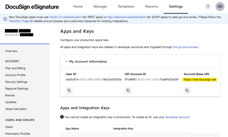You can find your base URI on the API and Keys page in Settings.