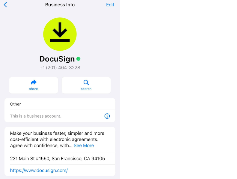 DocuSIgn is a Meta Official Business Account.