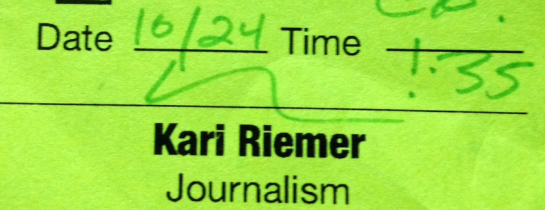 Kari Riemer signature wavy line