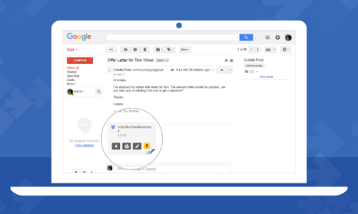 DocuSign logo in Gmail