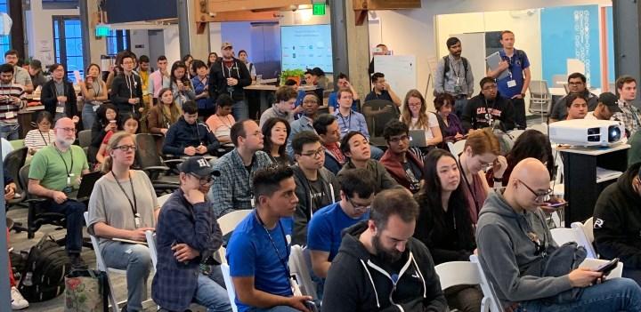 The DocuSign Momentum Developer Hackathon drew a full crowd