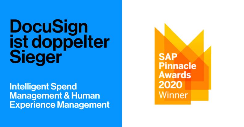 SAP Pinnacle Awards 2020 DocuSign won twice