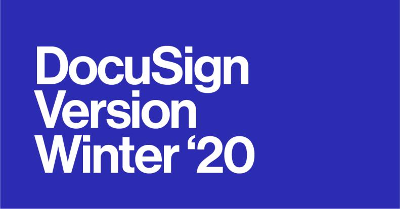 DocuSign version winter 2020