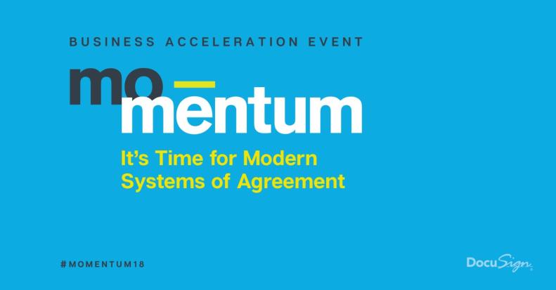 Big news from Momentum 2018, DocuSign’s annual customer conference. We announced an expanded company vision and new product innovations.
