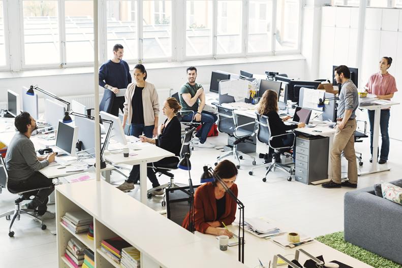 employees improving office productivity