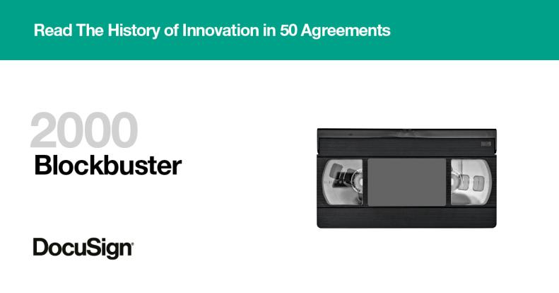 Blockbuster agreement story History of Innovation in 50 agreements