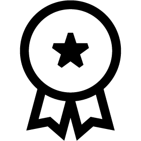 Badge icon with a star