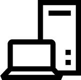 Laptop and desktop icon