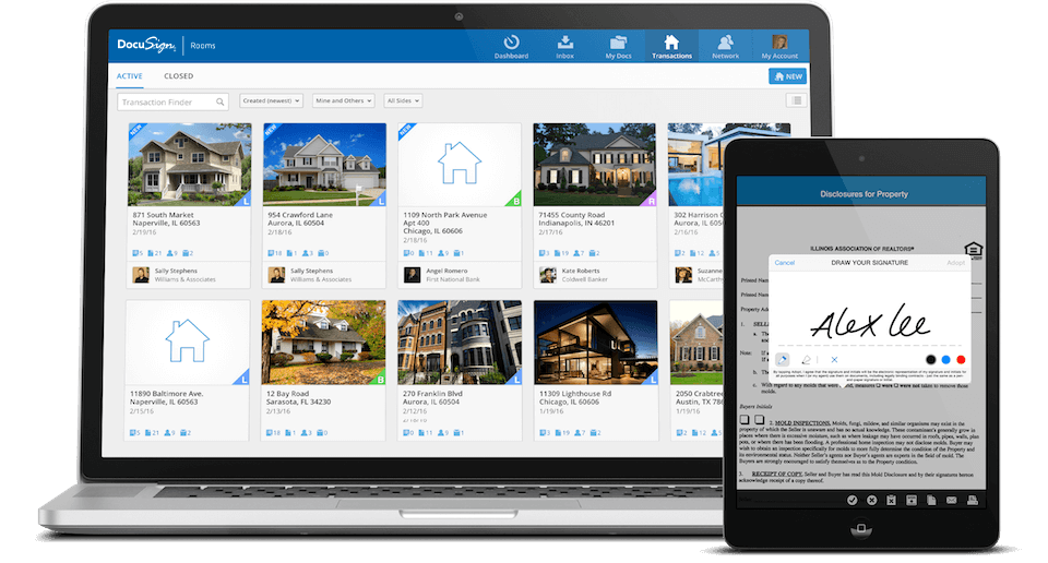 Rooms for Real Estate shows you all your active and closed listings, on computers and mobile devices.