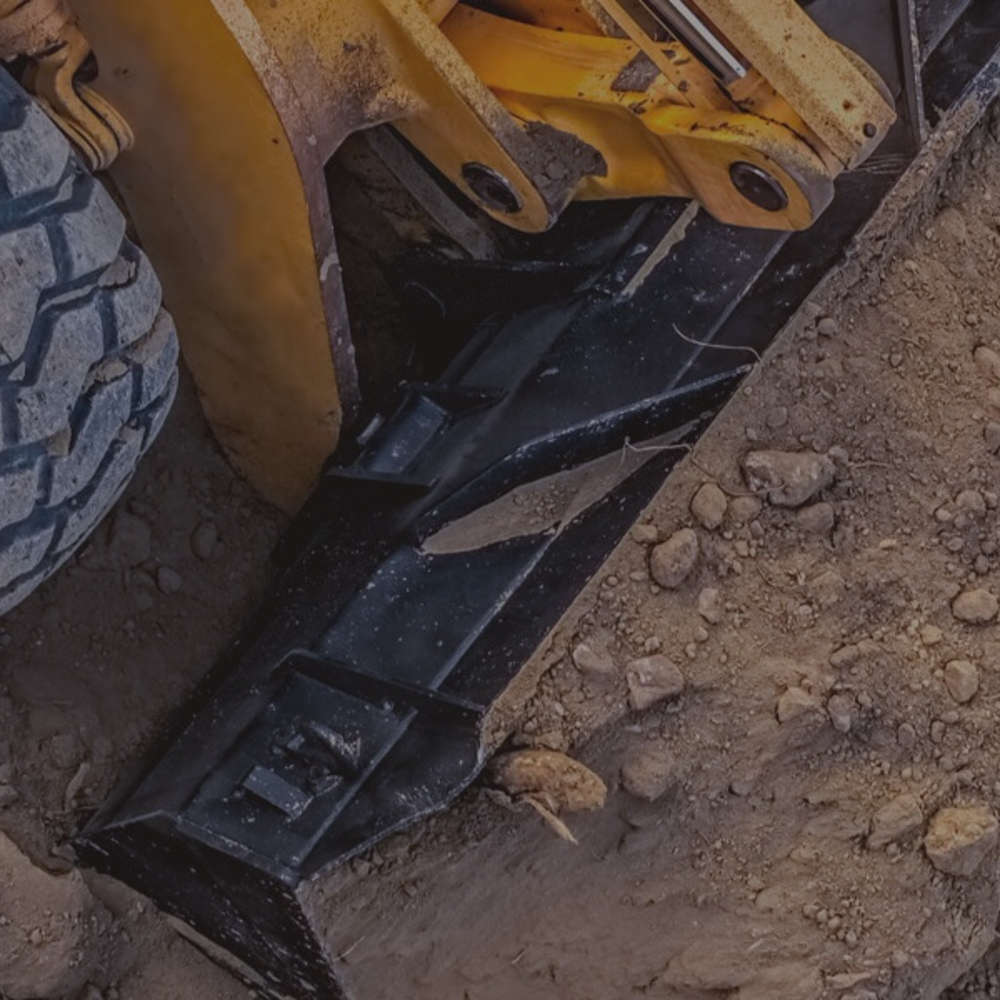 Bulldozer pushing dirt