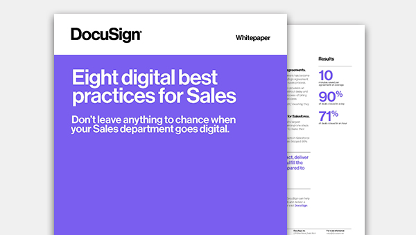 Read the white paper about the eight digital best practices for sales