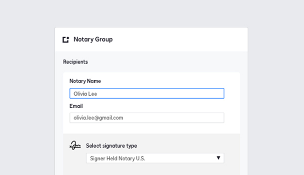  Image of a document being electronically notarized using remote online notarization with DocuSign Notary.
